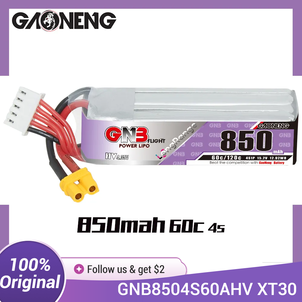 Drone Battery 3S - Baterai LiPo GAONENG GNB 850mAh 4S